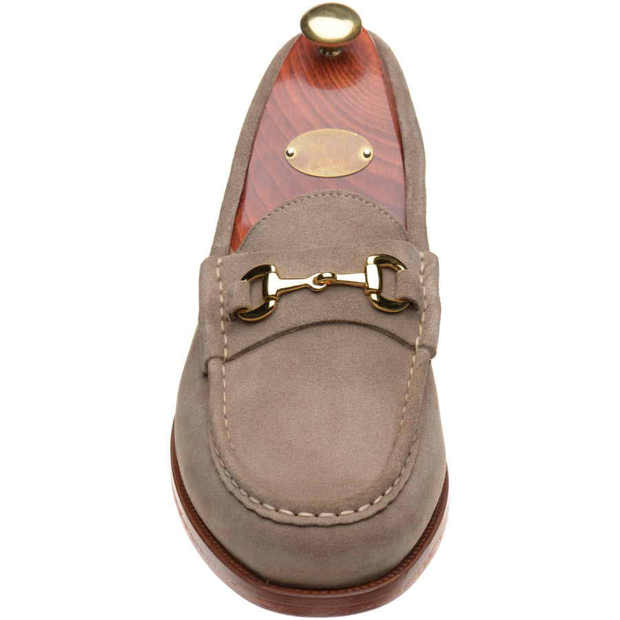 Product image for Wildsmith Model 53 Rubber mens rubber-soled loafers in taupe suede