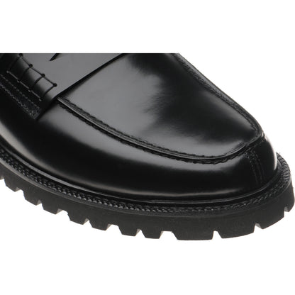 Product image for Wildsmith Model 55 mens rubber-soled loafers in black polished (second)