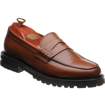 Product image for Wildsmith Model 55 mens rubber-soled loafers in british tan calf