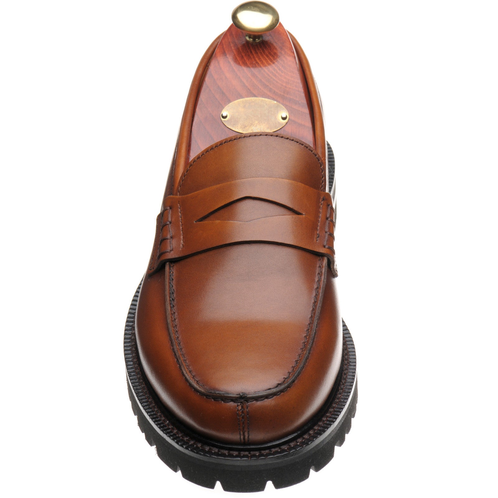 Product image for Wildsmith Model 55 mens rubber-soled loafers in british tan calf (second)