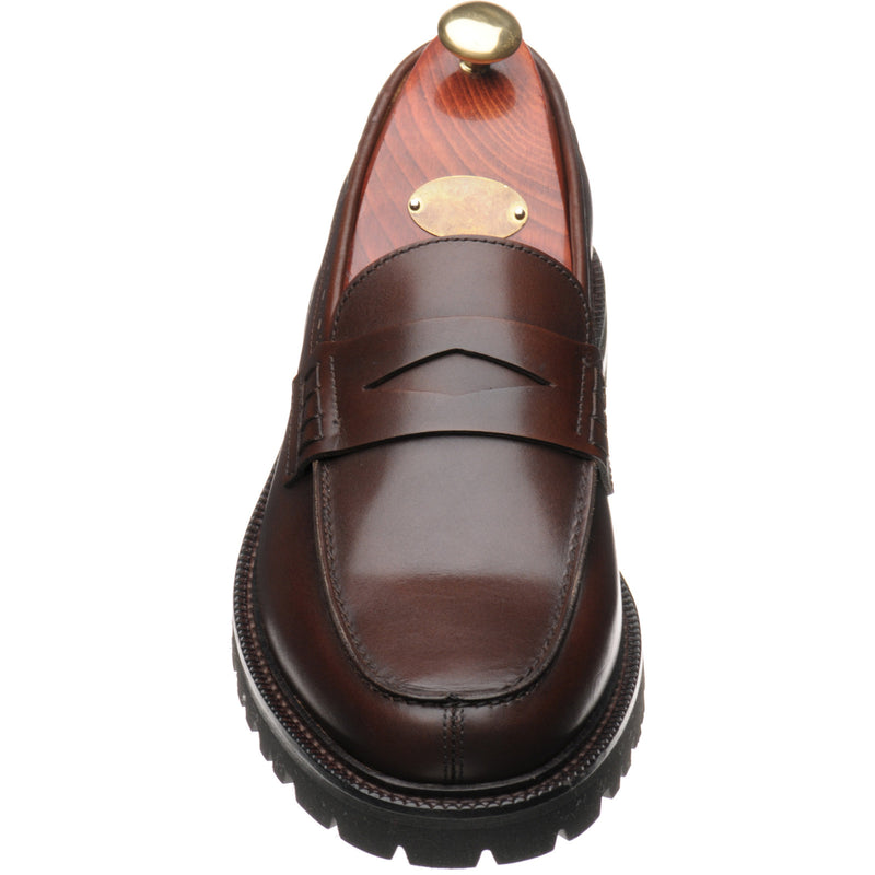 Product image for Wildsmith Model 55 mens rubber-soled loafers in dark brown calf (second)