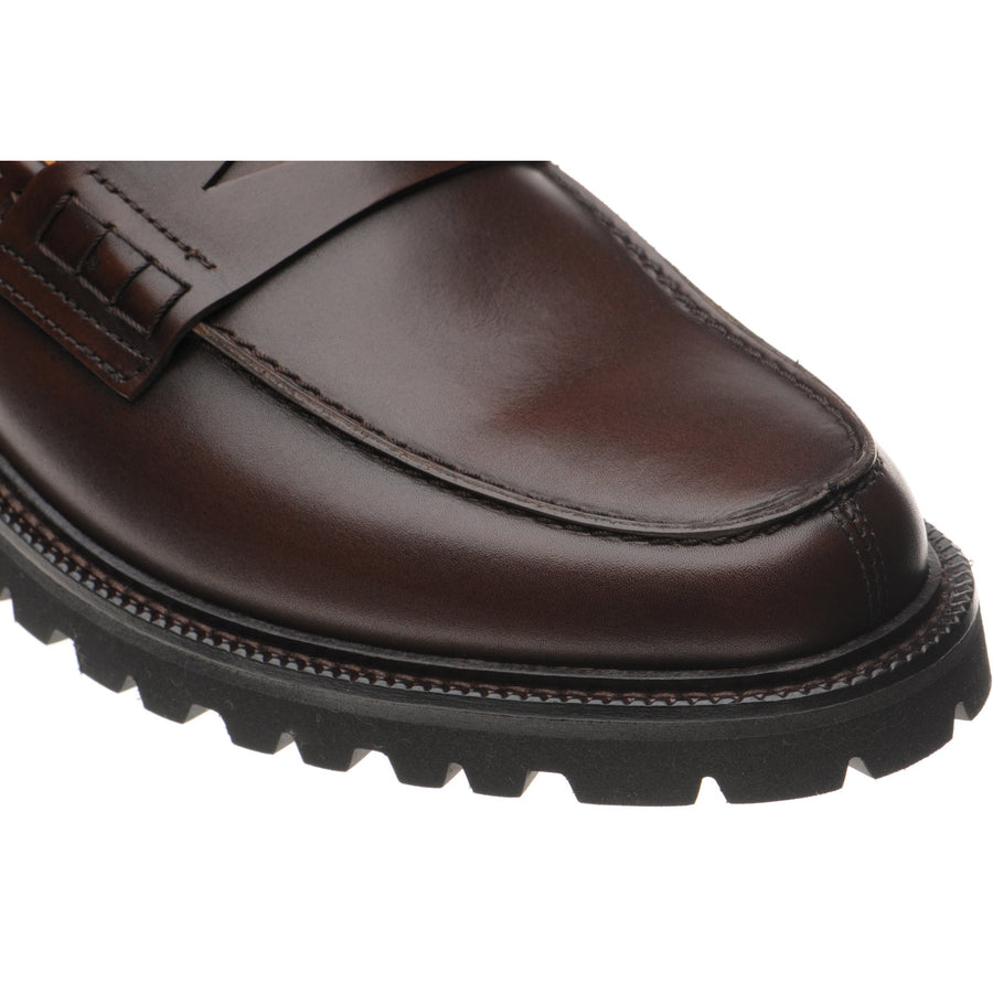 Product image for Wildsmith Model 55 mens rubber-soled loafers in dark brown calf (second)