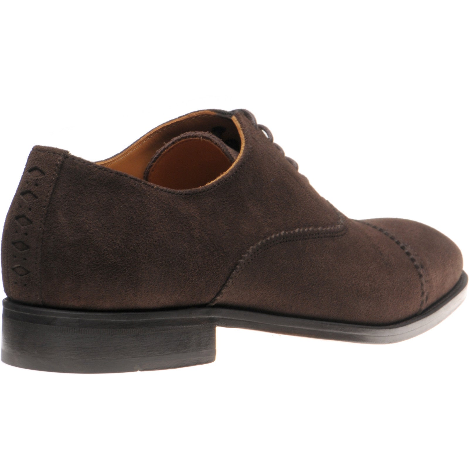 Product image for Wildsmith Model 65 mens semi-brogues in dark brown suede (second)
