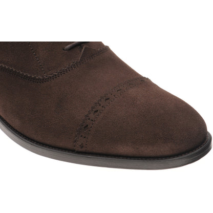 Product image for Wildsmith Model 65 mens semi-brogues in dark brown suede (second)