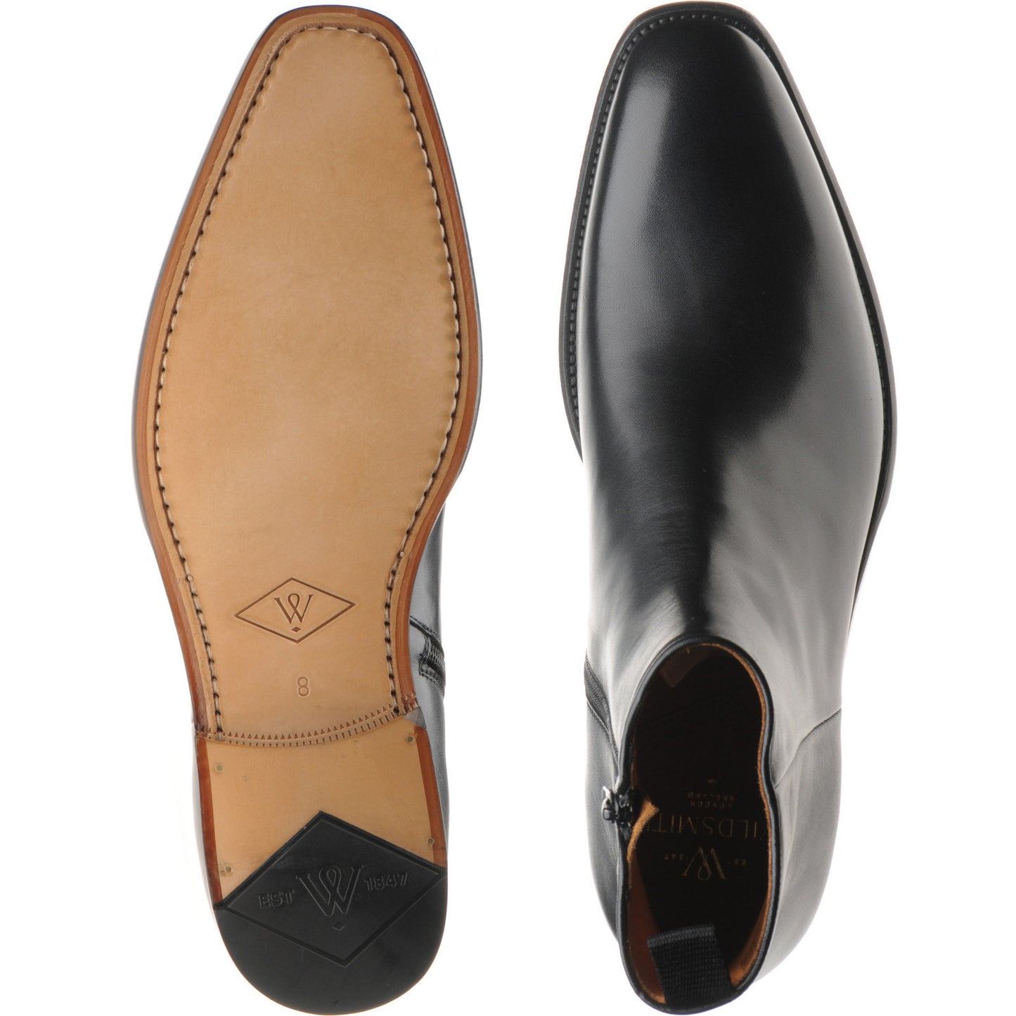 Product image for Wildsmith Model 70 mens Chelsea boots in black calf (second)