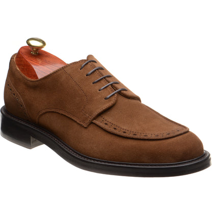 Product image for Wildsmith Model 74 mens rubber-soled Derby shoes in tobacco suede