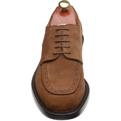 Product image for Wildsmith Model 74 mens rubber-soled Derby shoes in tobacco suede