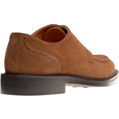 Product image for Wildsmith Model 74 mens rubber-soled Derby shoes in tobacco suede