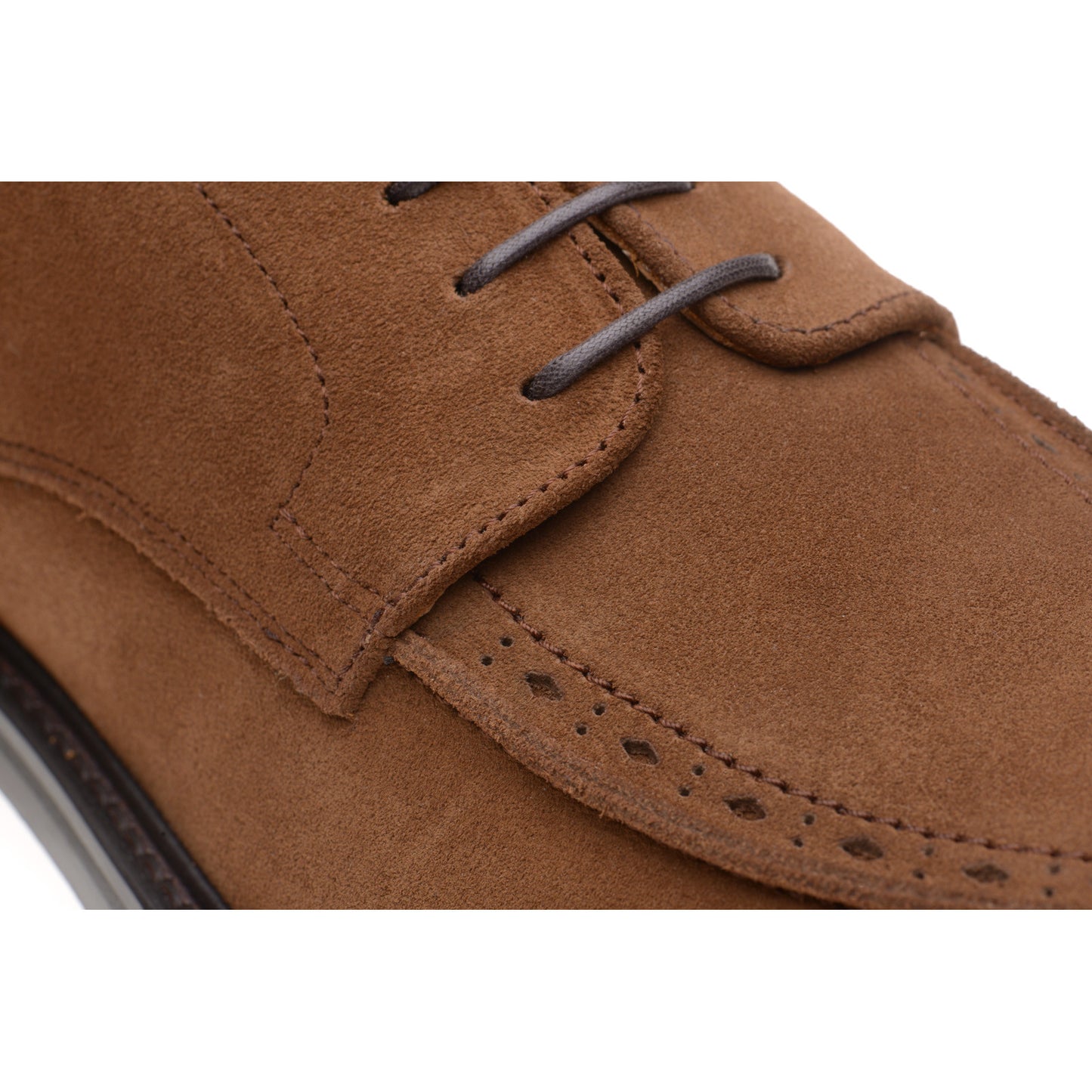 Product image for Wildsmith Model 74 mens rubber-soled Derby shoes in tobacco suede