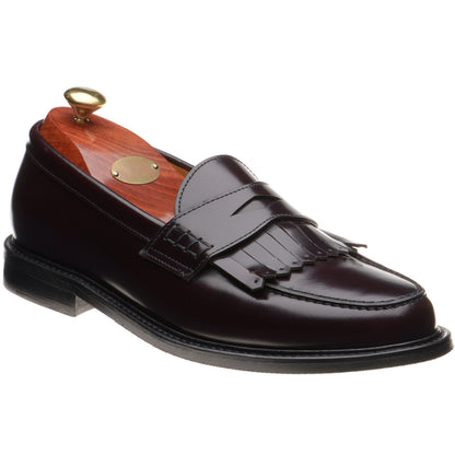 Product image for Wildsmith Model 808 mens rubber-soled loafers in burgundy polished