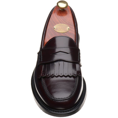 Product image for Wildsmith Model 808 mens rubber-soled loafers in burgundy polished