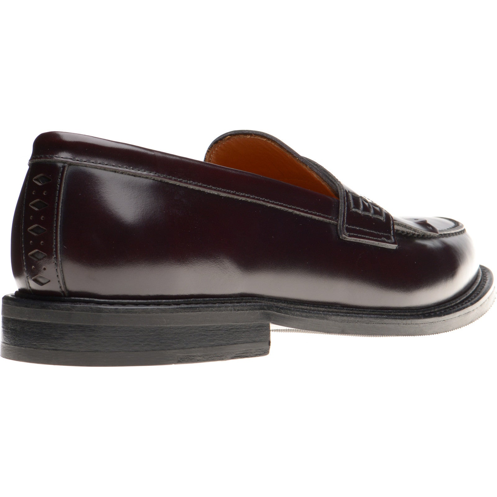 Product image for Wildsmith Model 808 mens rubber-soled loafers in burgundy polished