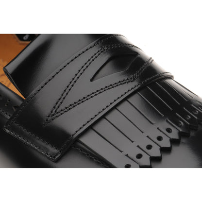 Product image for Wildsmith Model 80 mens rubber-soled loafers in black polished