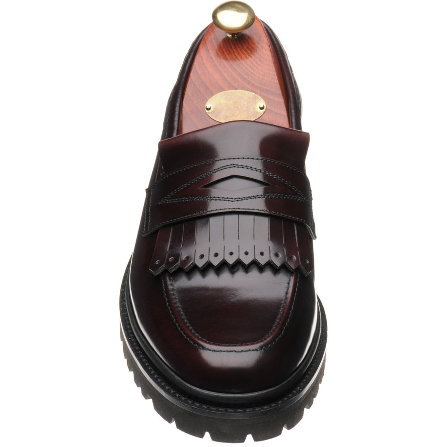 Product image for Wildsmith Model 80 mens rubber-soled loafers in burgundy polished (second)