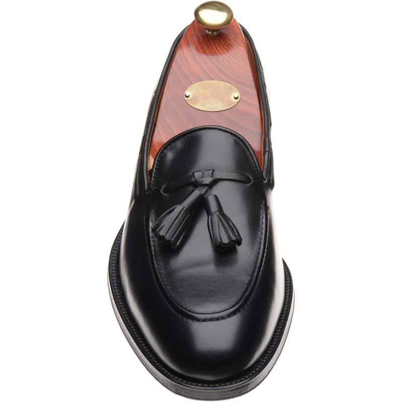 Product image for Wildsmith Model 82 mens tasselled loafers in black calf