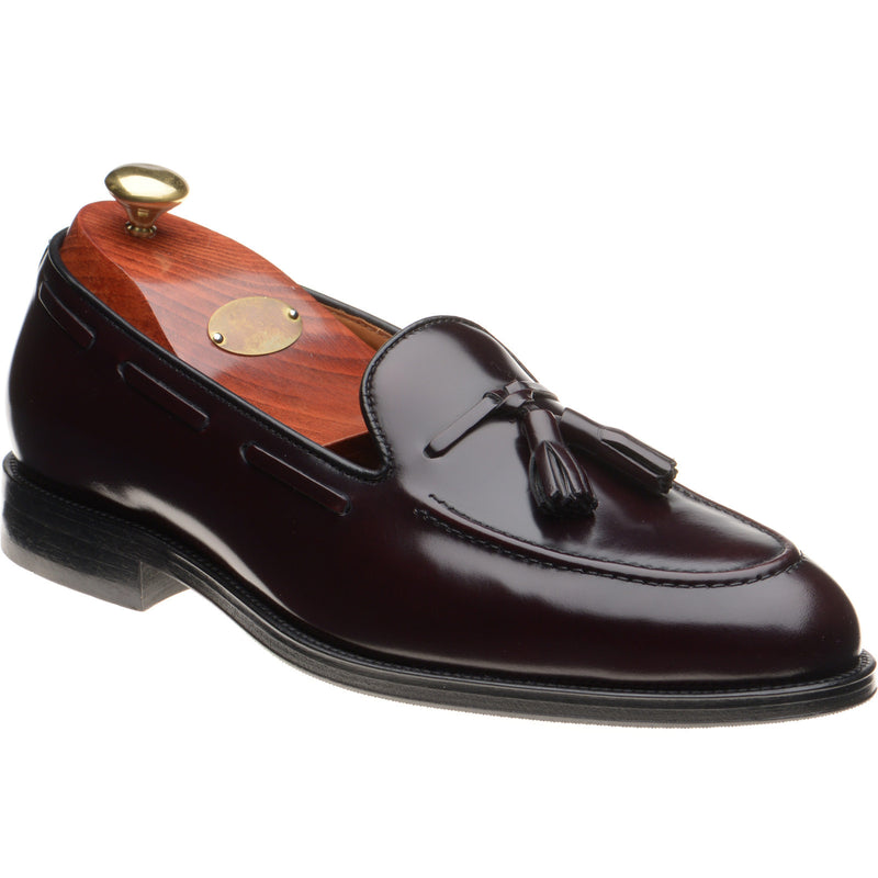 Product image for Wildsmith Model 82 mens tasselled loafers in burgundy polished