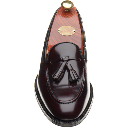 Product image for Wildsmith Model 82 mens tasselled loafers in burgundy polished