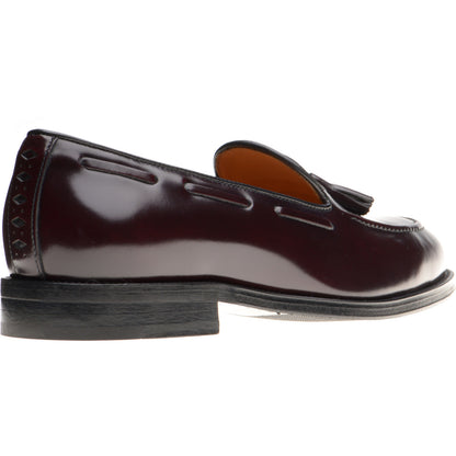 Product image for Wildsmith Model 82 mens tasselled loafers in burgundy polished