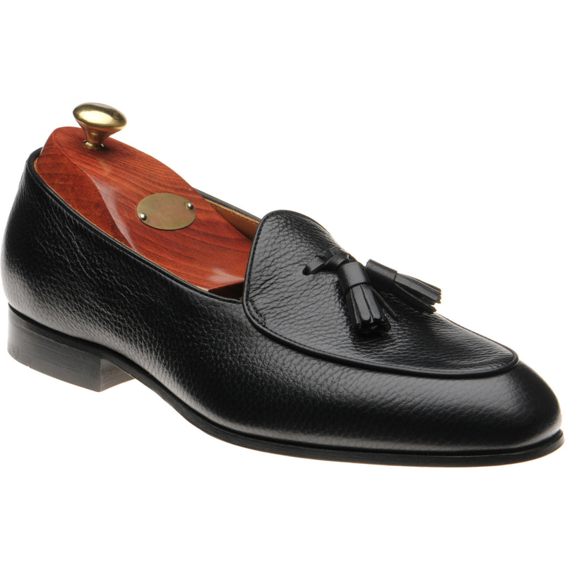 Product image for Wildsmith Model 88 mens tasselled loafers in black grain (second)