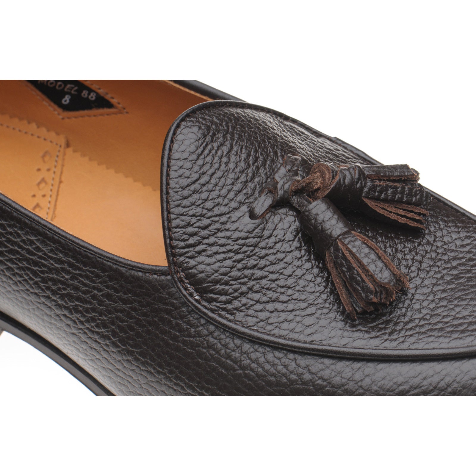Product image for Wildsmith Model 88 mens tasselled loafers in brown grain (second)