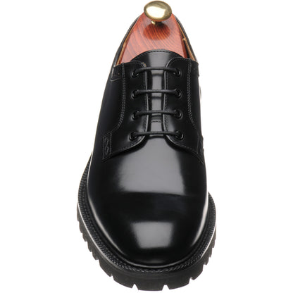 Product image for Wildsmith Model 91 mens rubber-soled Derby shoes in black polished (second)