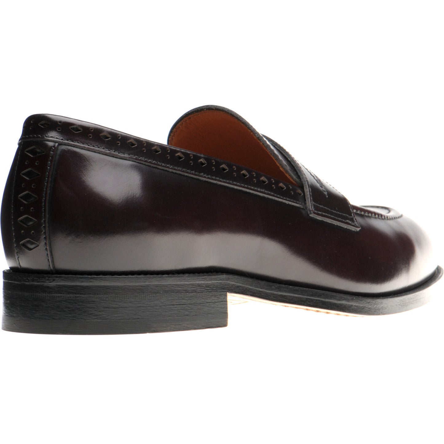 Product image for Wildsmith Model 98 mens loafers in burgundy polished (second)