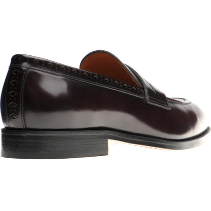 Product image for Wildsmith Model 98 mens loafers in burgundy polished (second)
