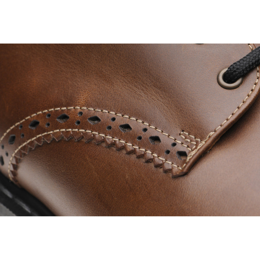 Product image for Wildsmith Model Gibson mens rubber-soled Derby shoes in brown gaucho crazy (second)
