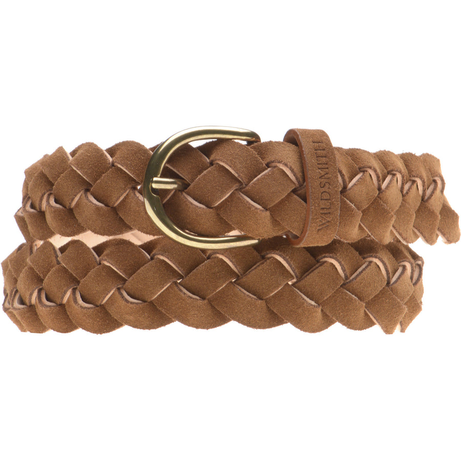Product image for Wildsmith Wildsmith Braided Belt in tan suede
