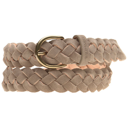 Product image for Wildsmith Wildsmith Braided Belt in taupe suede
