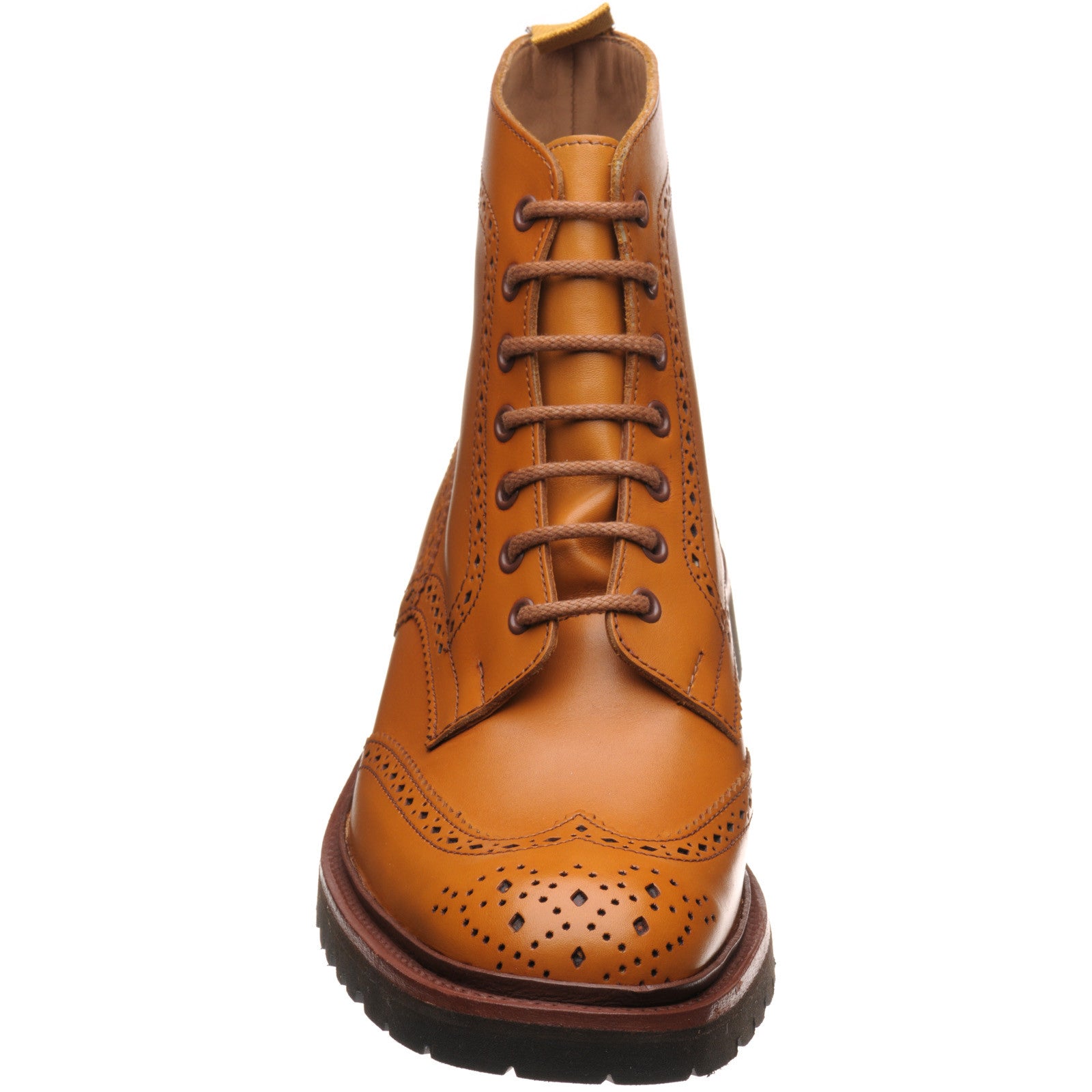 Product image for Wildsmith Wildsmith Stow LW mens rubber-soled brogue boots in acorn antique