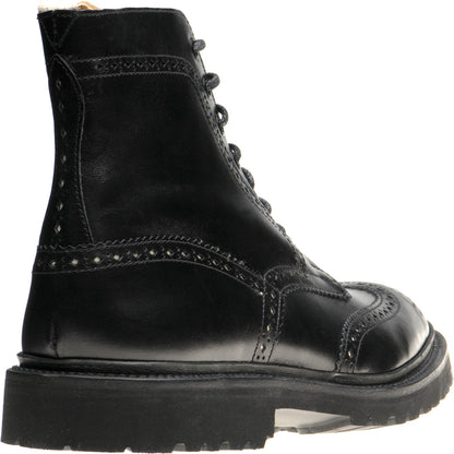 Product image for Wildsmith Wildsmith Stow LW mens rubber-soled brogue boots in black calf